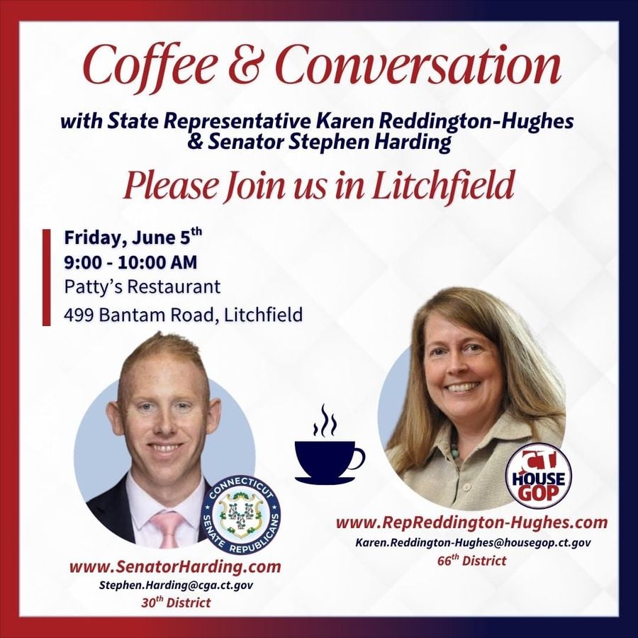 Rep. Reddington-Hughes and Sen. Harding to Host Legislative Update in Litchfield